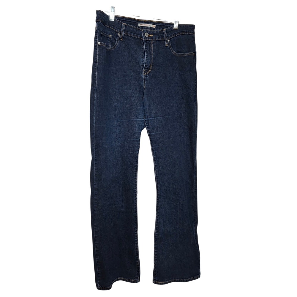 Levis 315 Shaping Bootcut Jeans Womens 16W Dark Wash Denim Blue‎
